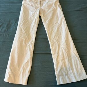 Ann Taylor Cream Sneaden Fit Pants